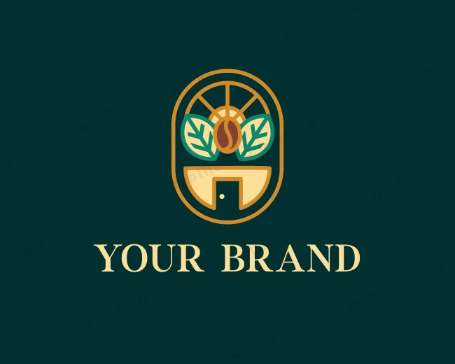 Organic Coffee Bean logo template for Your Brand