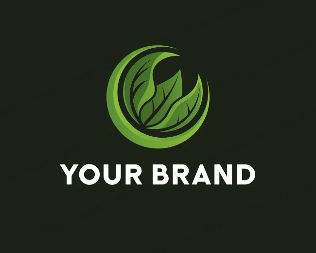 Organic Leaf Gardening logo template for Your Brand