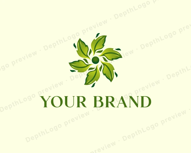 Organic Natural Leaf logo template for Your Brand
