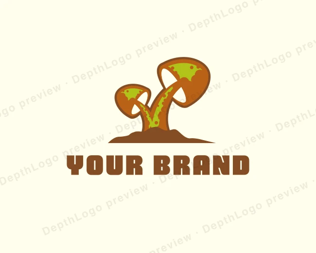 Organic Nature Mushroom logo template for Your Brand