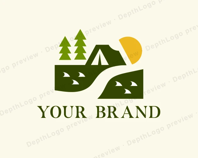 Outdoor Camping Nature logo template for Your Brand