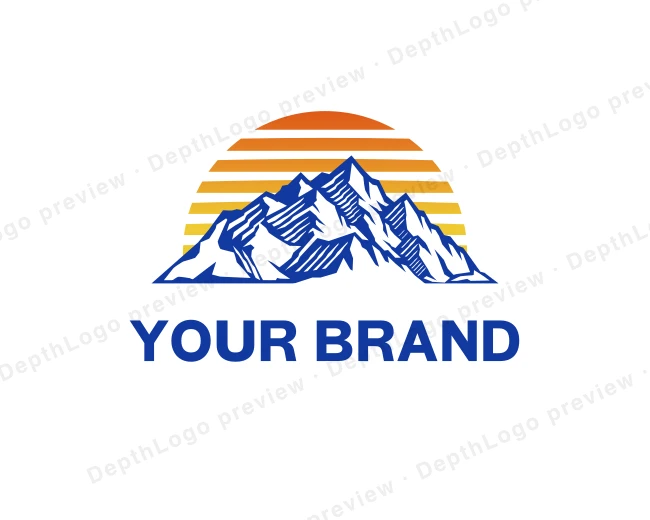 Outdoor Mountain Adventure logo template for Your Brand