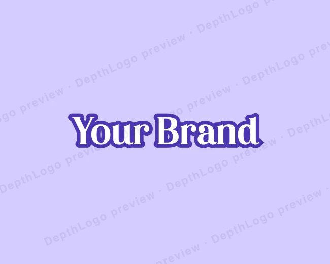 Outline Text Brand logo template for Your Brand