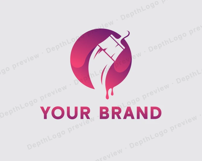 Paintbrush Renovation Painting logo template for Your Brand