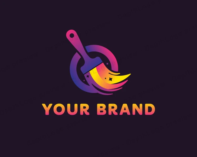 Painter Painting Paintbrush logo template for Your Brand