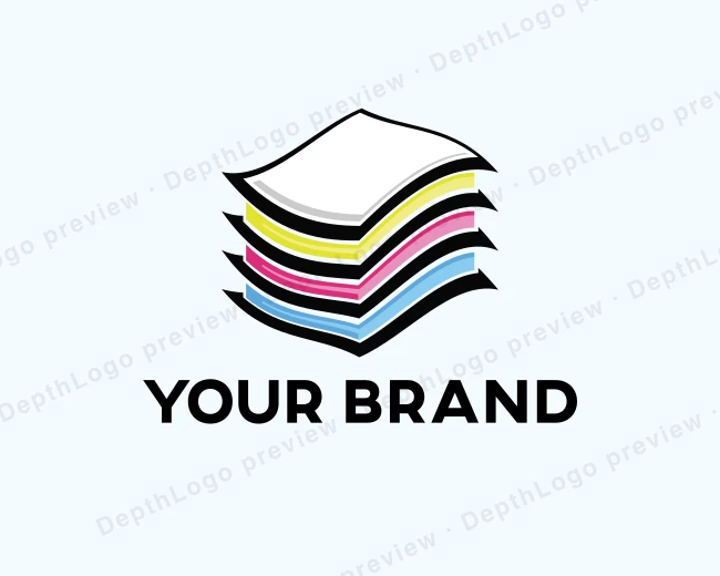 Paper Printing CMYK logo template for Your Brand