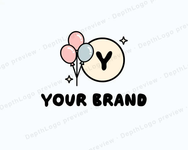 Party Balloon Event logo template for Your Brand