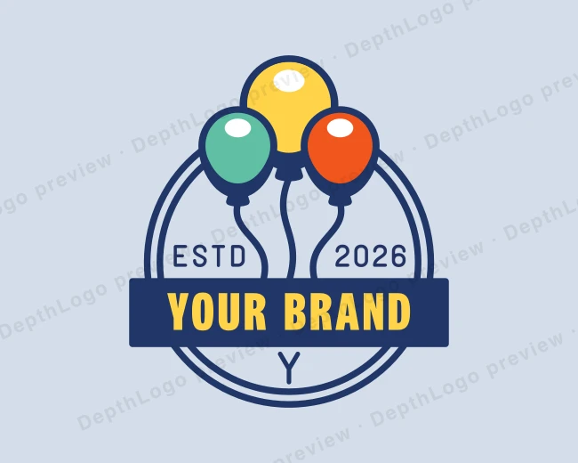 Party Balloon Festivity logo template for Your Brand