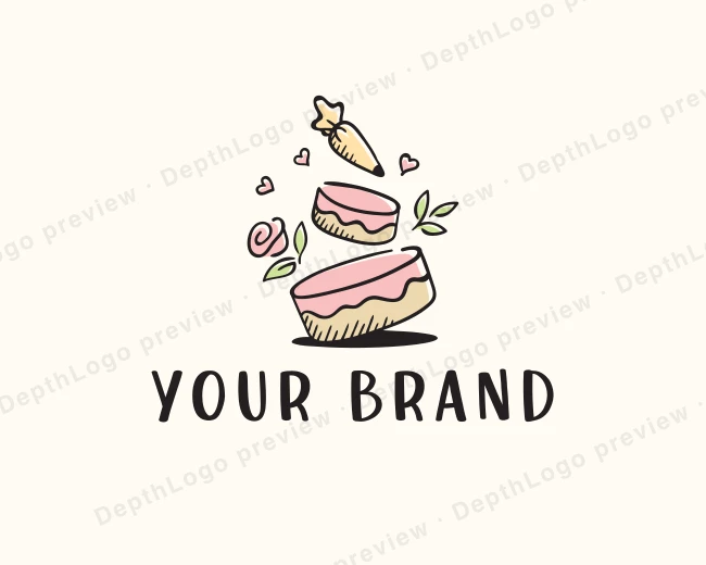 Patisserie Cake Bakery logo template for Your Brand