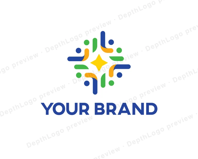 People Community Star logo template for Your Brand