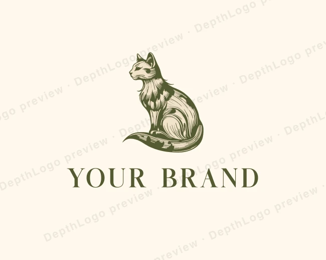 Pet Cat Grooming logo template for Your Brand