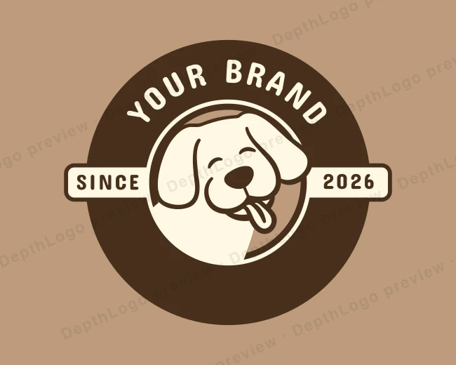 Pet Dog Smile logo template for Your Brand