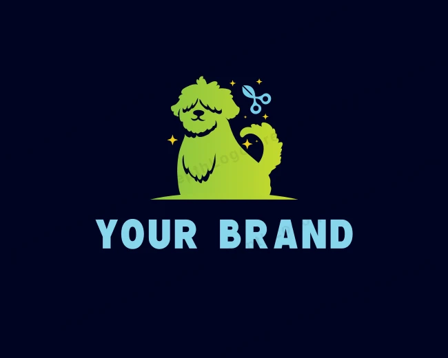 Pet Grooming Dog logo template for Your Brand