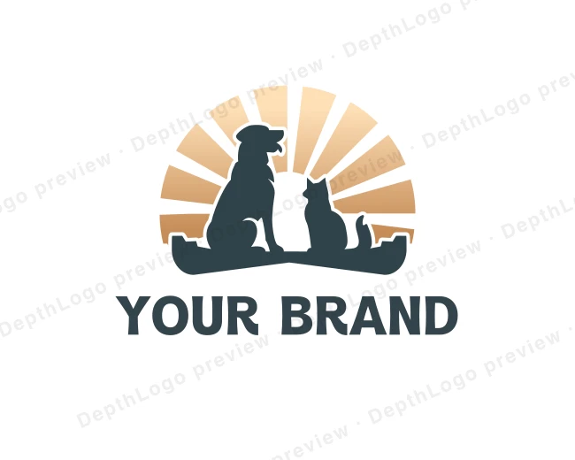 Pet Memorial Funeral logo template for Your Brand