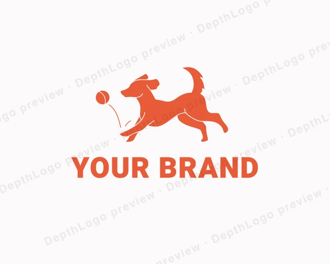 Pet Running Dog logo template for Your Brand