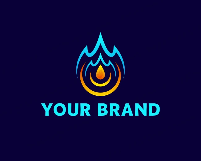 Petrol Gasoline Flame logo template for Your Brand