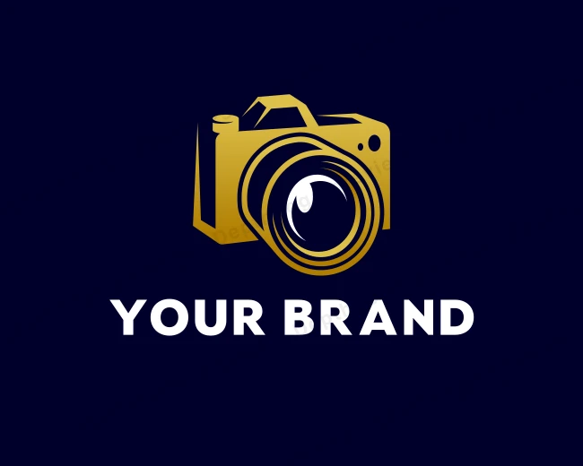 Șablon de logo: Aparat foto digital pentru fotografie. Marcă: marca ta