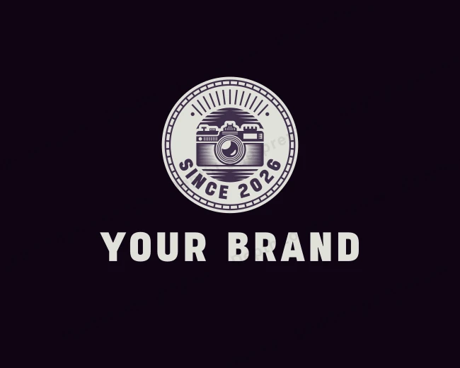 Photography Studio Camera logo template for Your Brand