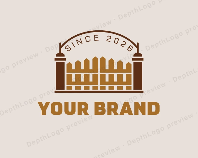 Picket Fence Barrier logo template for Your Brand