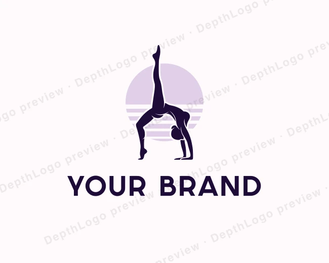Pilates Wellness Yoga logo template for Your Brand