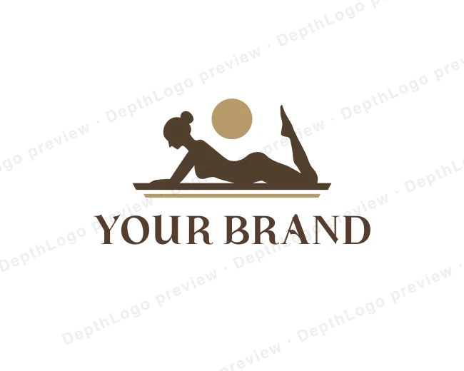 Pilates Yoga Fitness logo template for Your Brand