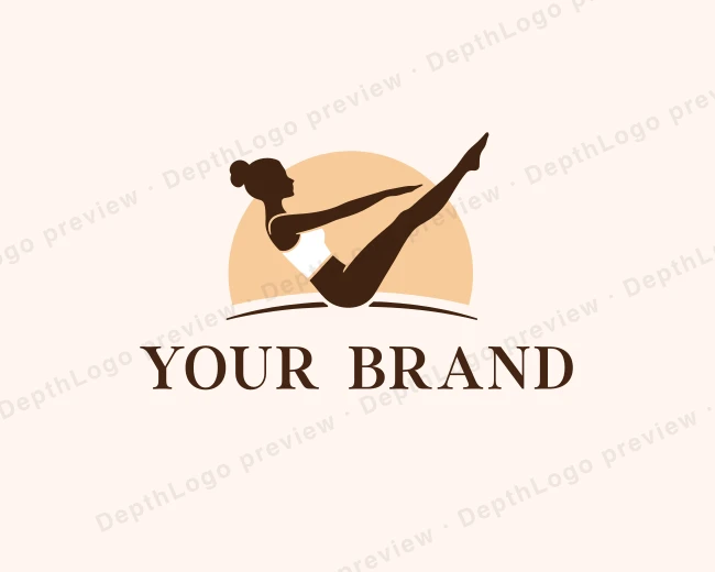 Pilates Yoga Wellness logo template for Your Brand