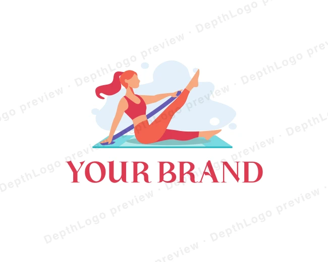 Pilates Yoga Wellness logo template for Your Brand