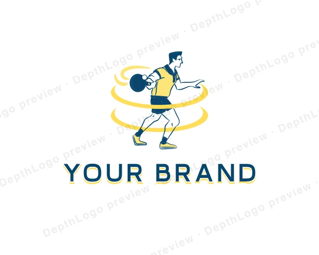 Pingpong Sports Athlete logo template for Your Brand