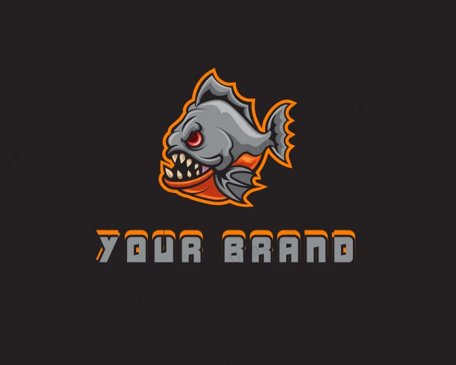 Piranha Gaming Avatar logo template for Your Brand