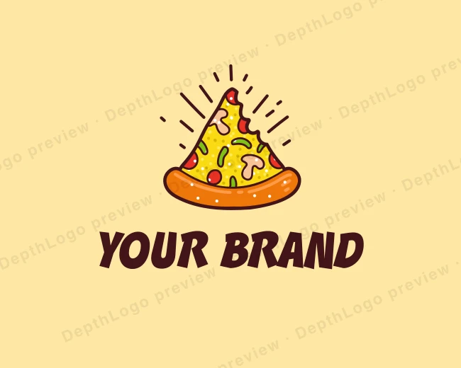 Pizza Bite Food logo template for Your Brand