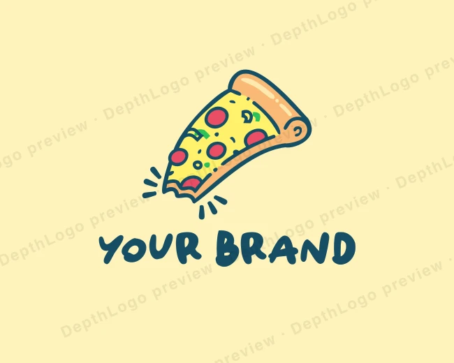 Pizza Food Bite logo template for Your Brand