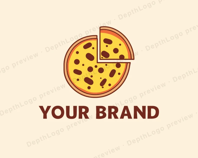 Pizza Slice Pizzeria logo template for Your Brand