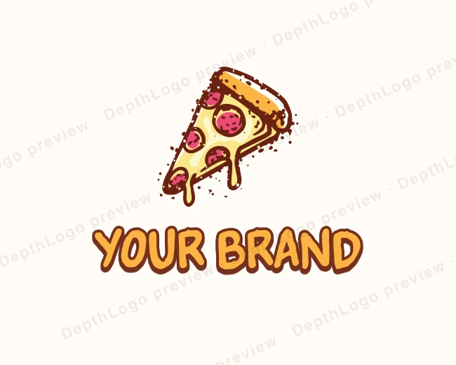 Pizza Slice Snack logo template for Your Brand