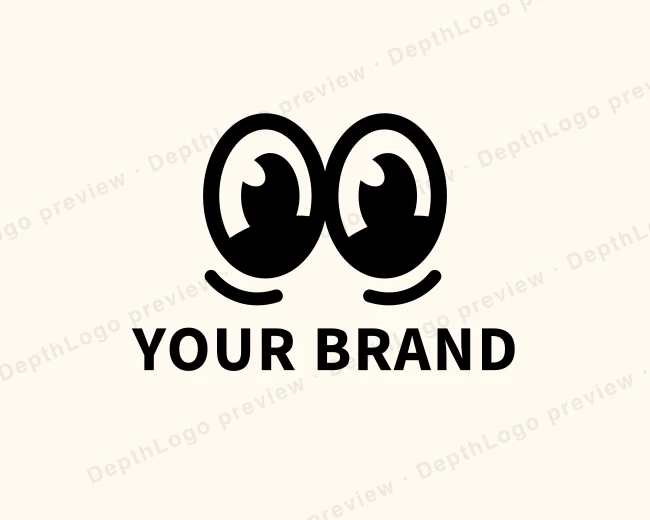 Playful Cartoon Eyes logo template for Your Brand