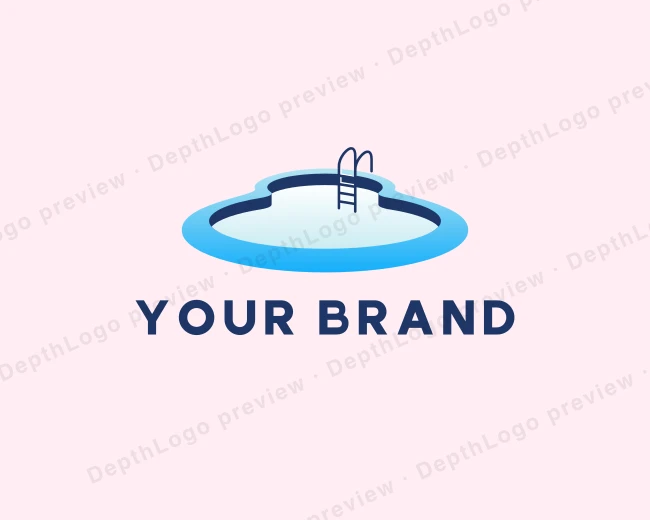 Pool Water Resort logo template for Your Brand