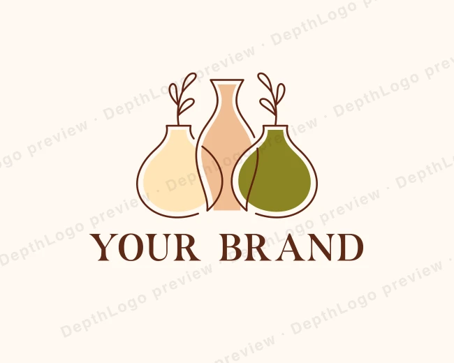Pottery Clay Ceramic logo template for Your Brand