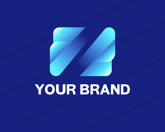 Professional Blue Company logo template for Your Brand