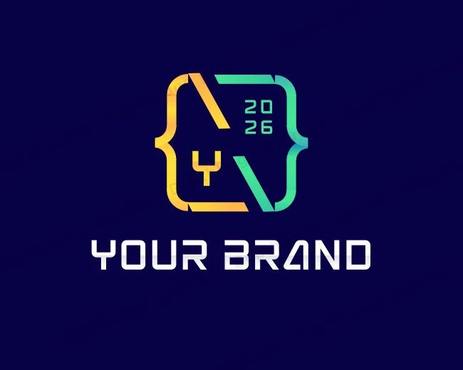 Programming Coding Geometric logo template for Your Brand