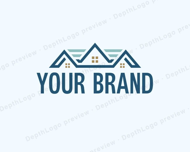 Property House Roofing logo template for Your Brand