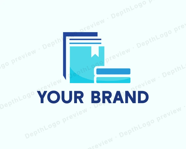 Publisher Book Library logo template for Your Brand