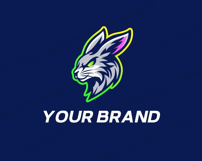 Rabbit Esports Gaming logo template for Your Brand