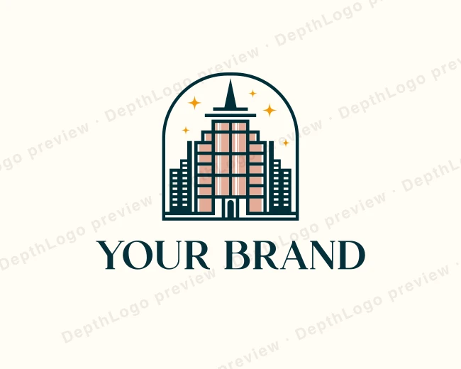 Real Estate Condo Hotel logo template for Your Brand
