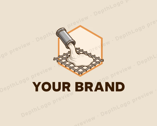 Rebar Concrete Pouring logo template for Your Brand