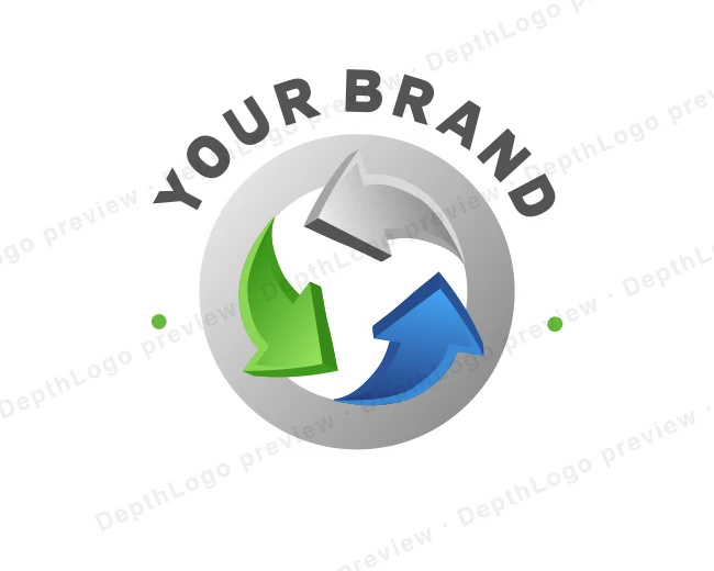 Recycle Arrow Sustainable logo template for Your Brand