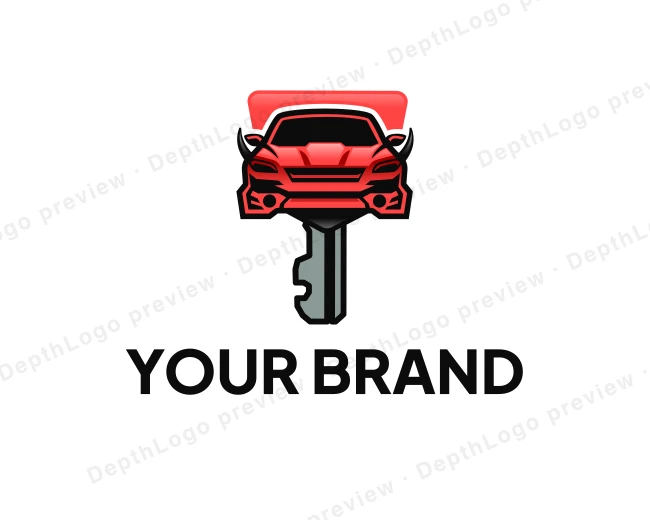 Rental Car Key logo template for Your Brand
