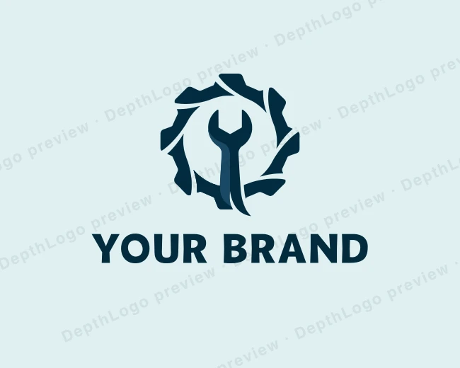 Repair Wrench Gear logo template for Your Brand