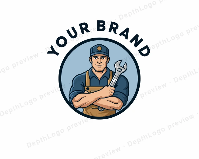 Repairman Handyman Repair logo template for Your Brand