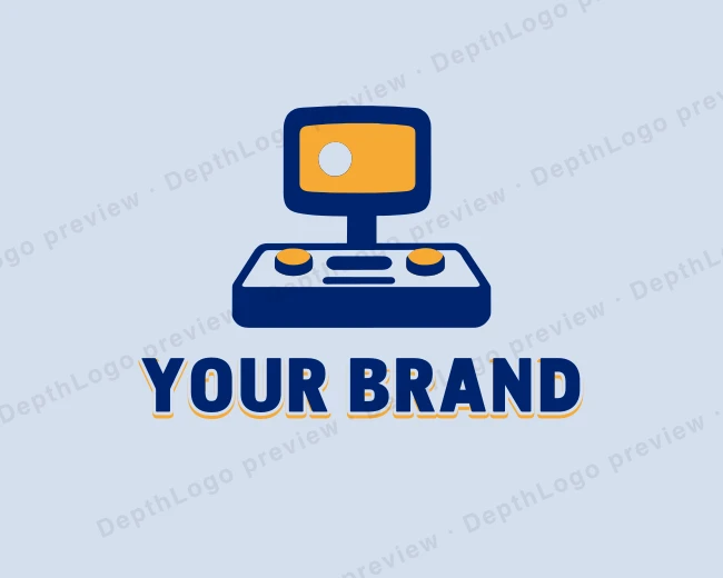 Retro Arcade Entertainment logo template for Your Brand