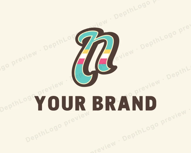 Retro Boutique Letter N logo template for Your Brand