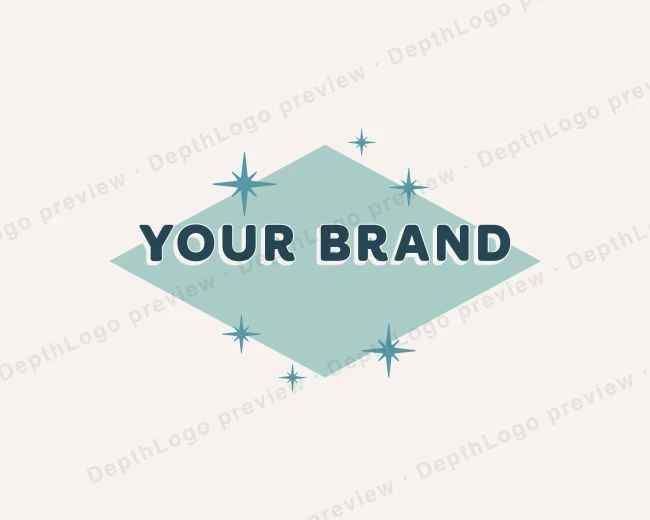 Retro Cosmic Sparkle logo template for Your Brand